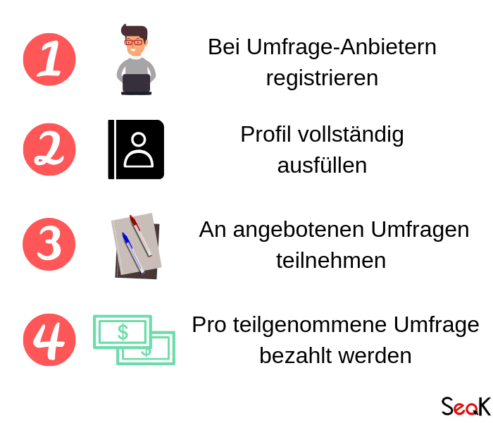 Mit Umfragen Geld verdienen