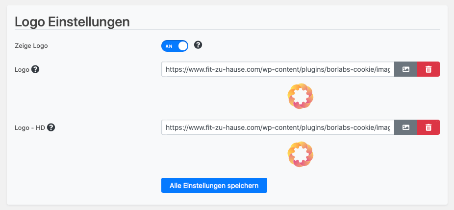 Borlabs Cookie Logo Einstellung