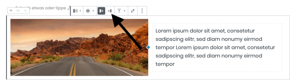 Wordpress Bild rechts neben Text