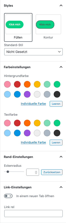 Wordpress Button gestalten