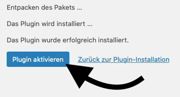 Wordpress Plugin aktivieren