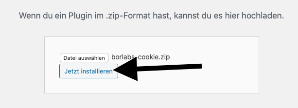 Wordpress plugin installieren