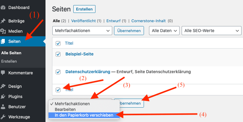 Wordpress einrichten